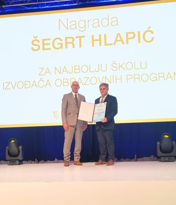 Nagrada Šegrt Hlapić: Strukovna škola Đurđevac najbolja škola – izvođač obrazovnih programa za obrtništvo