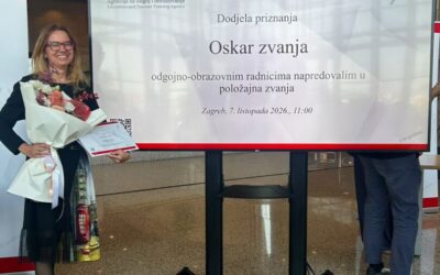 Profesorica Marina Pejić, izvrsna savjetnica dobitnica priznanja “Oskar zvanja”